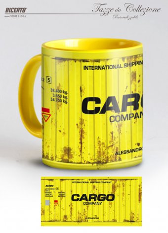 Tazza cargo container giallo